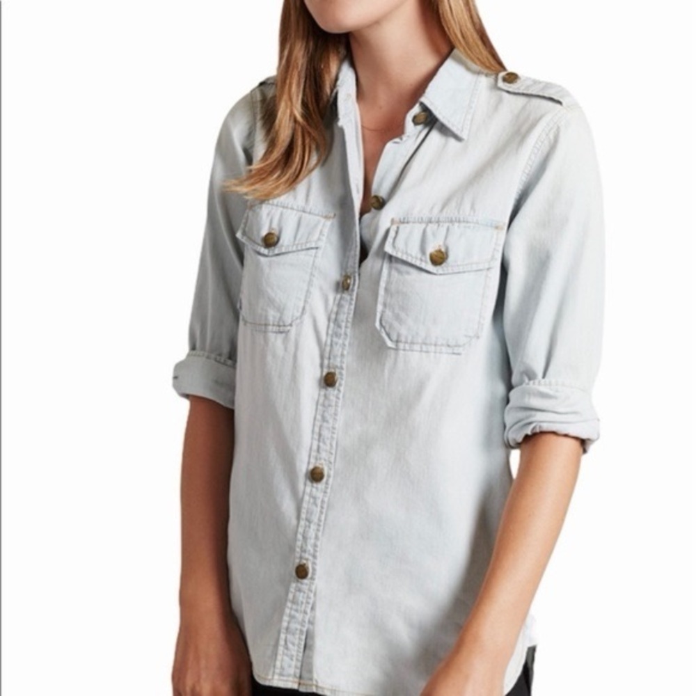Current/Elliott Light Blue Denim Shirt